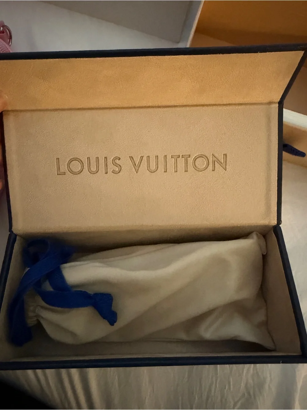 Louis Vuitton Black Monogram-Embossed womens Sunglasses with Gold LV Accent
